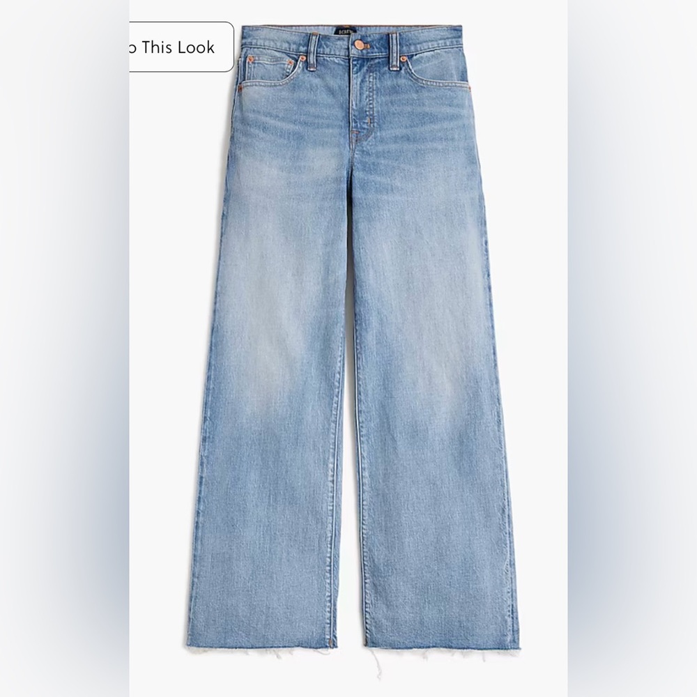 J.Crew Tall wide-leg cropped jean in all-day stretch - Picture 7 of 9